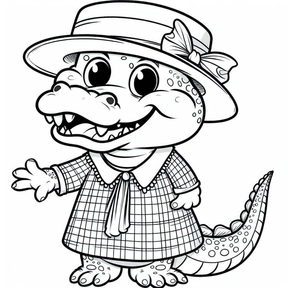 Desenhos de Crocodilos para colorir 13