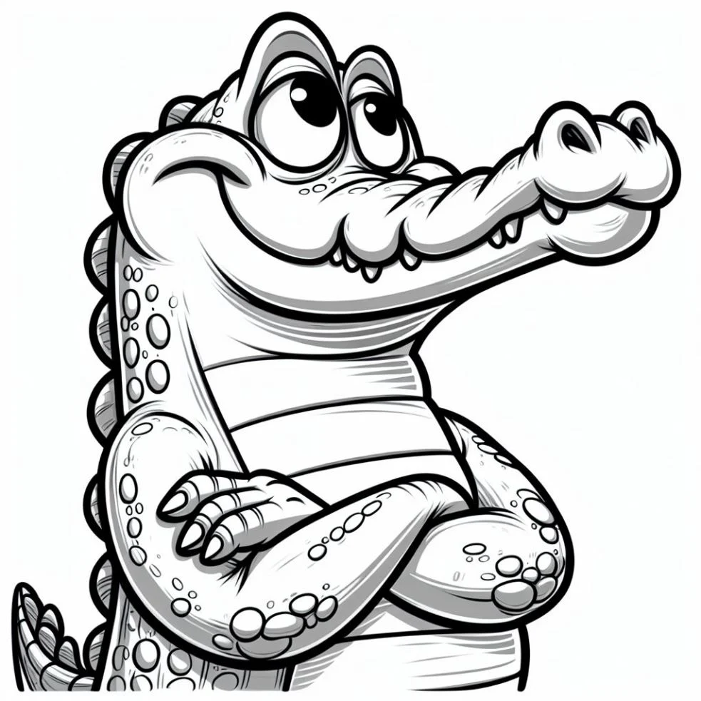 Desenhos de Crocodilos para colorir 14