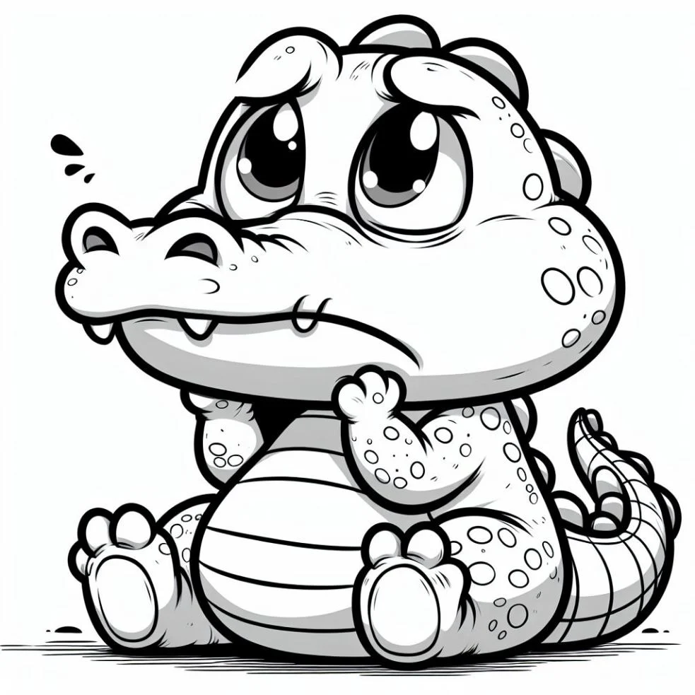 Desenhos de Crocodilos para colorir 17