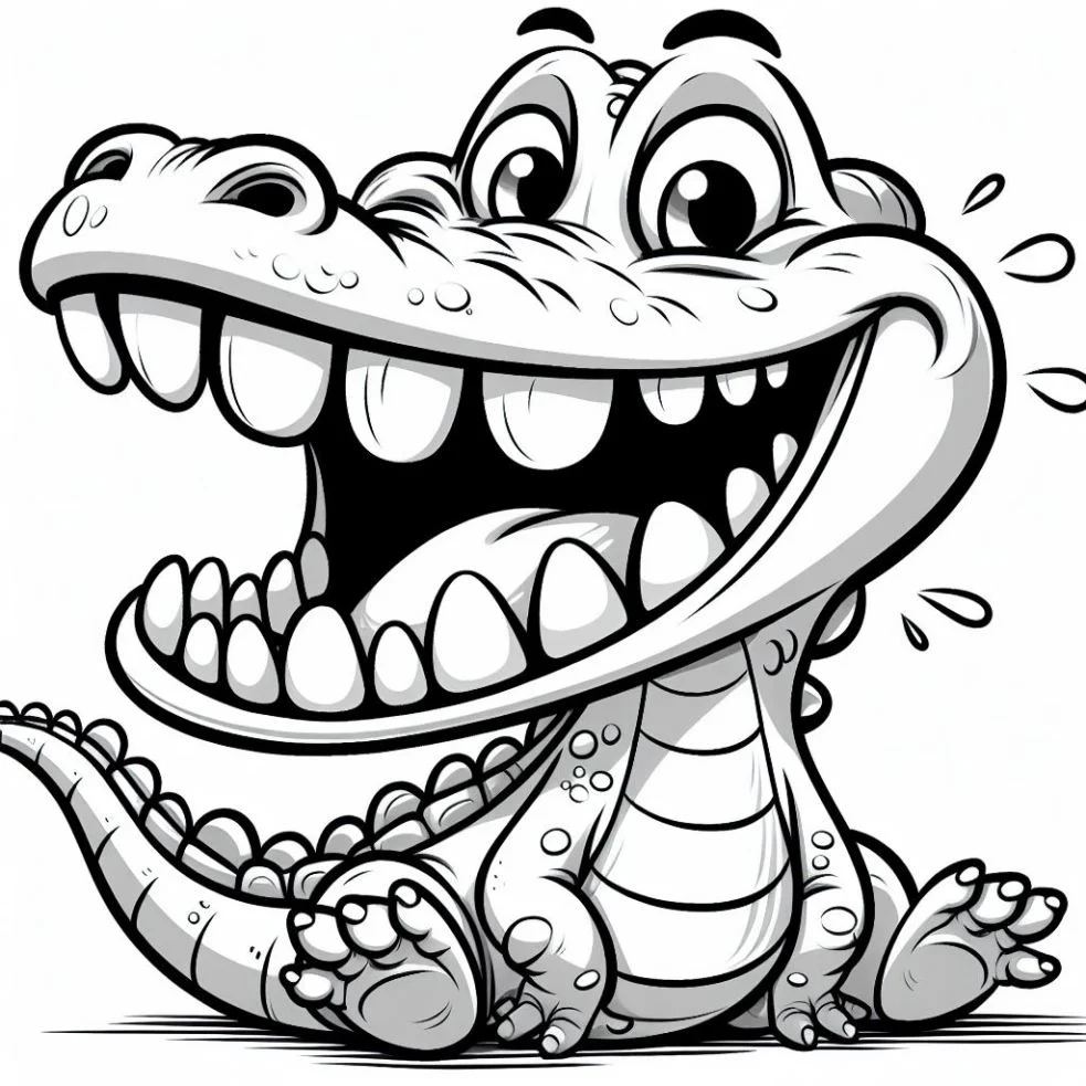 Crocodilos para colorir