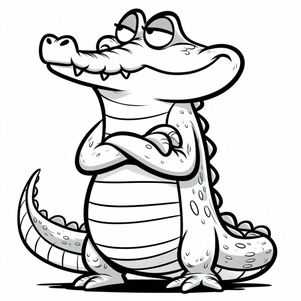 Desenhos de Crocodilos para colorir 2