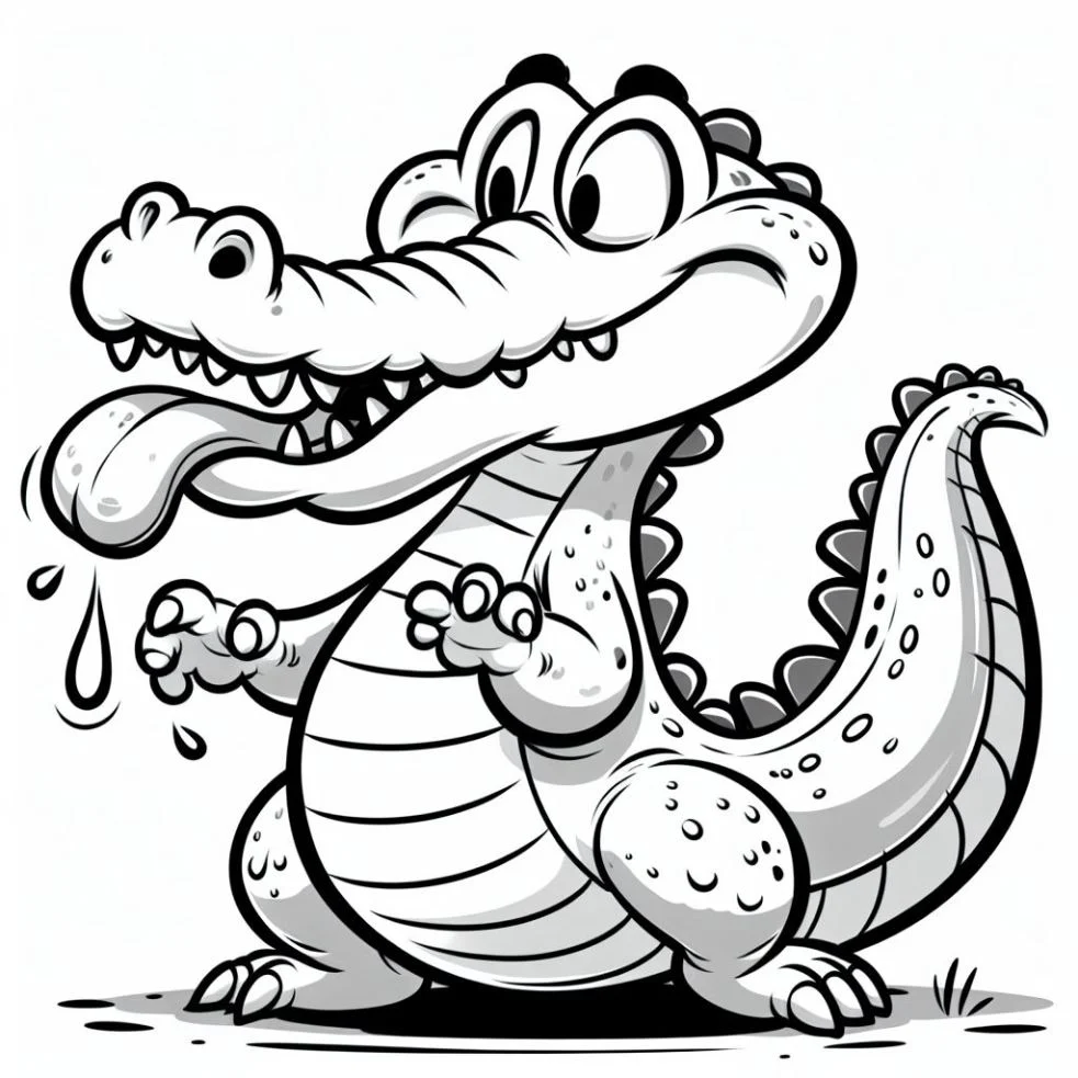 Desenhos de Crocodilos para colorir 3