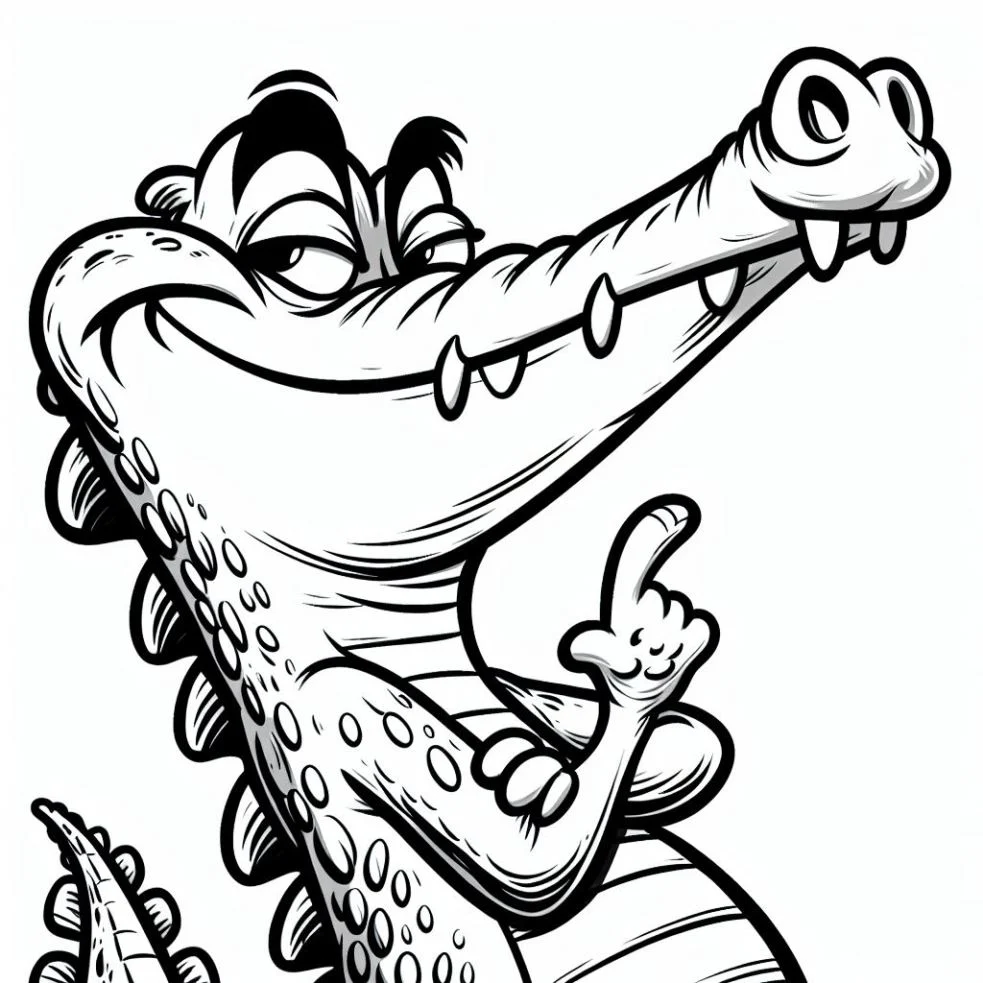 Desenhos de Crocodilos para colorir 5
