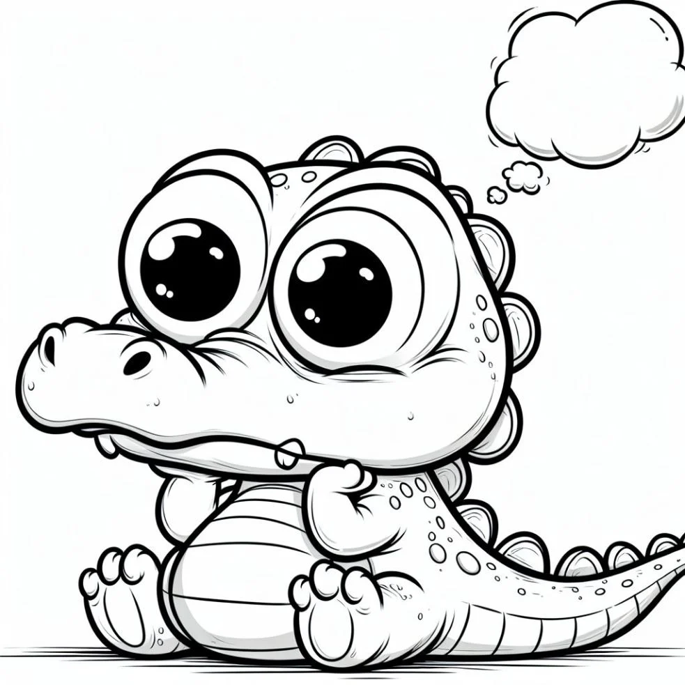 Desenhos de Crocodilos para colorir 6