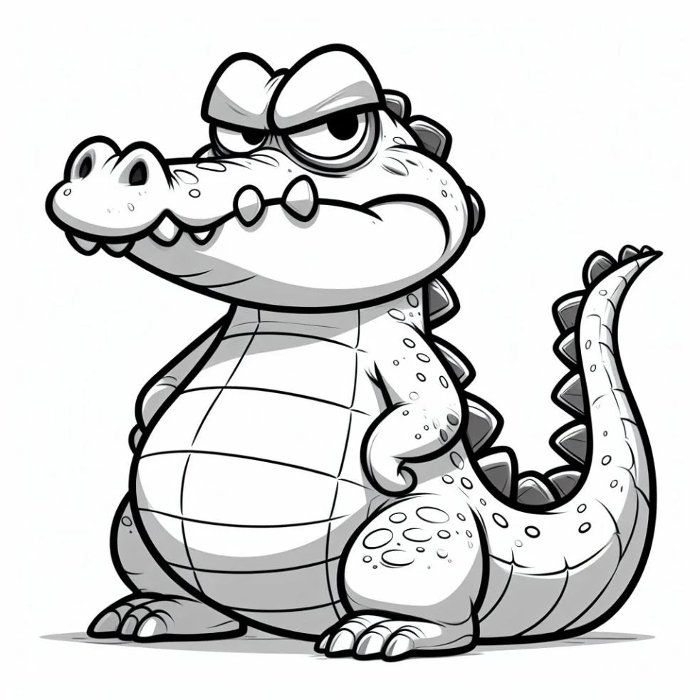 Desenhos de Crocodilos para colorir 7