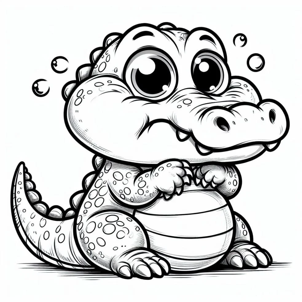 Desenhos de Crocodilos para colorir 8