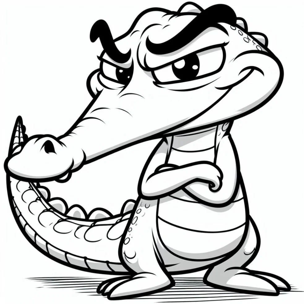 Desenhos de Crocodilos para colorir 9