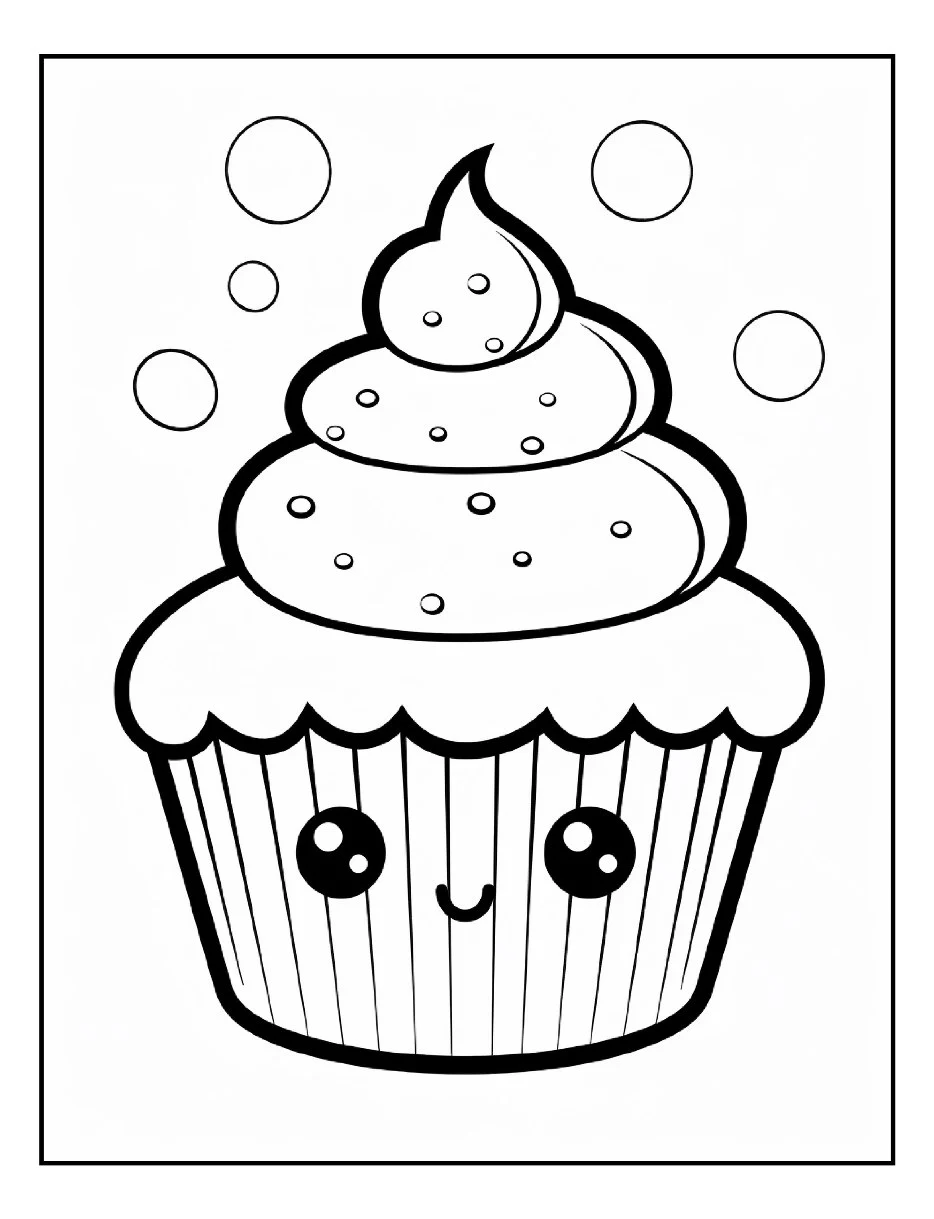 Desenhos de Cupcake para colorir 1