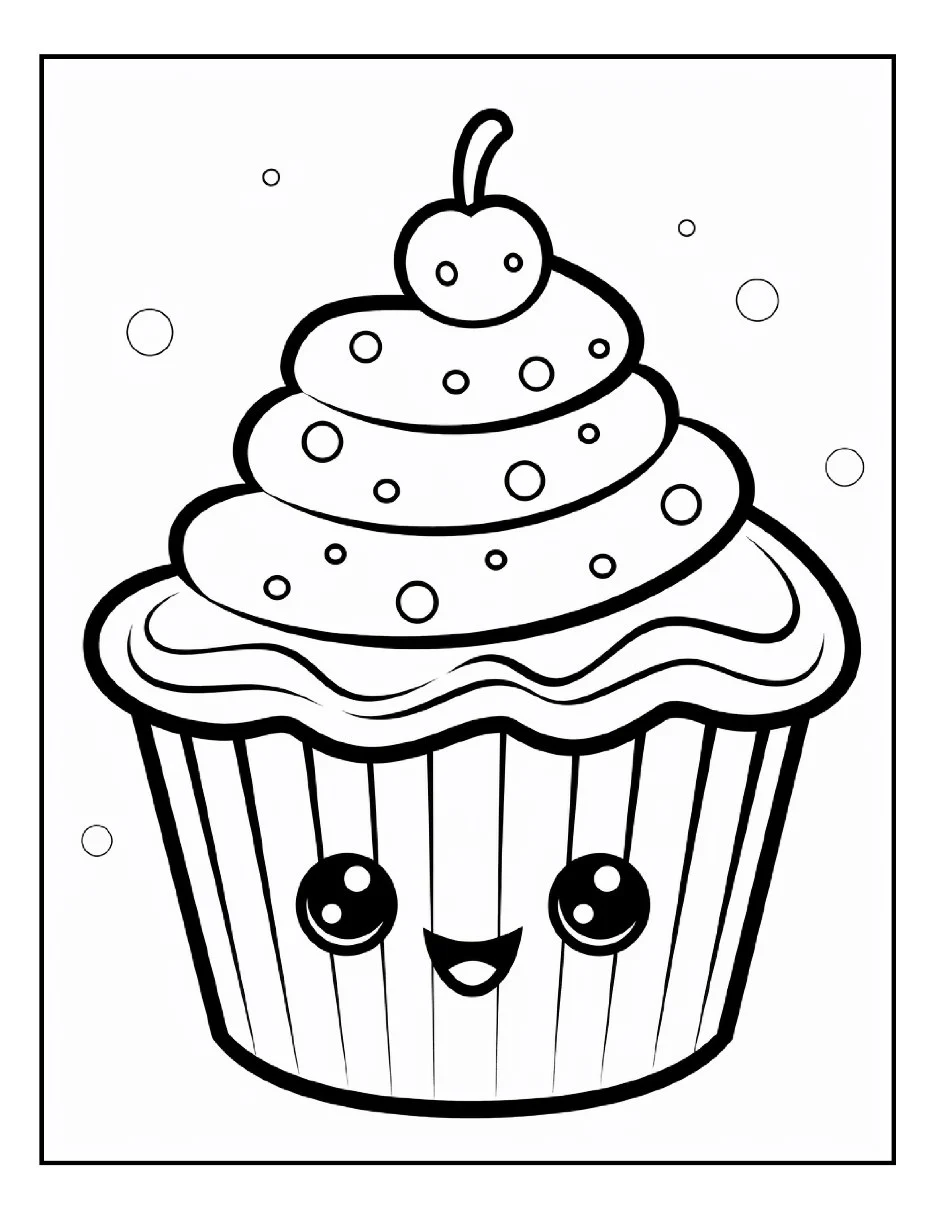 Desenhos de Cupcake para colorir 10