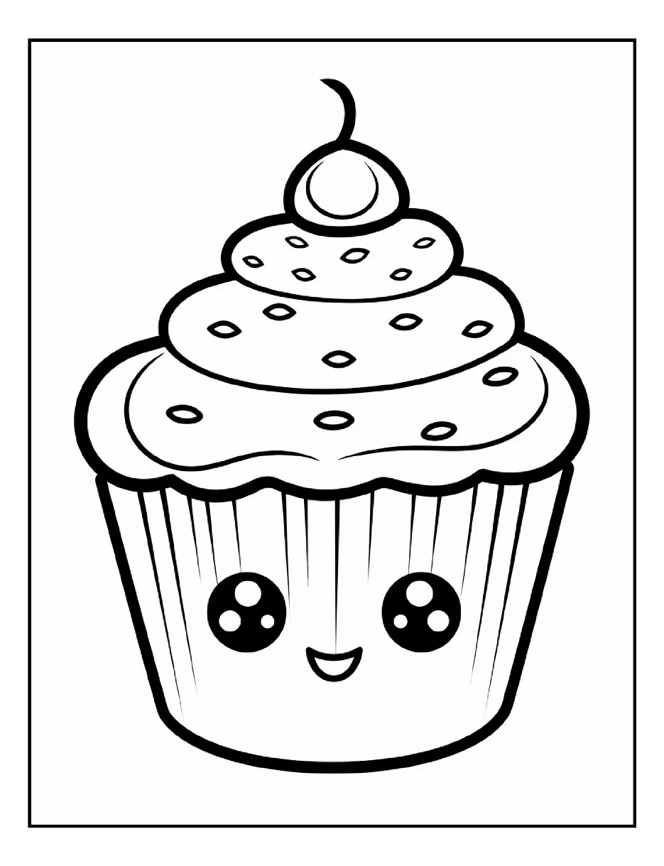 Desenhos de Cupcake para colorir 11
