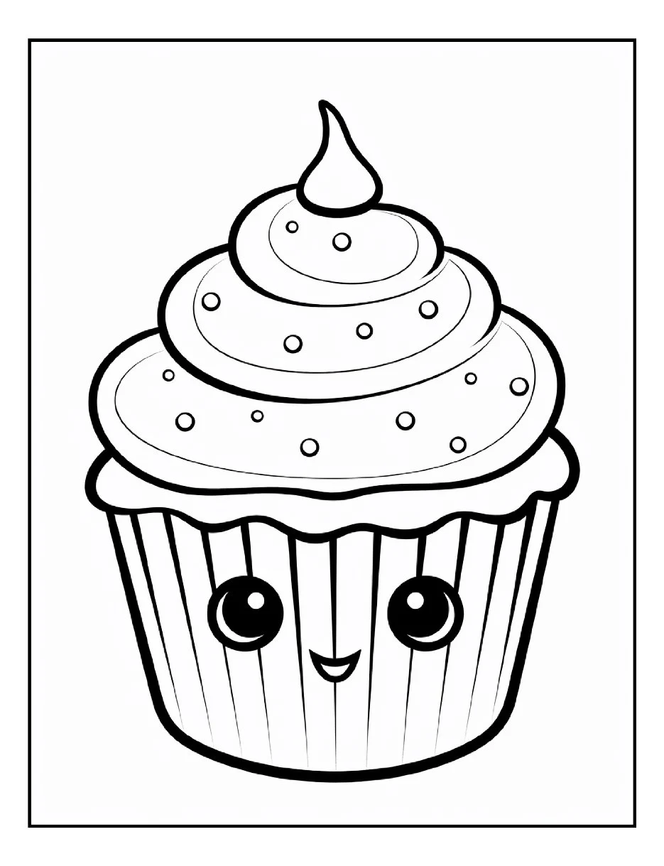 Desenhos de Cupcake para colorir 12