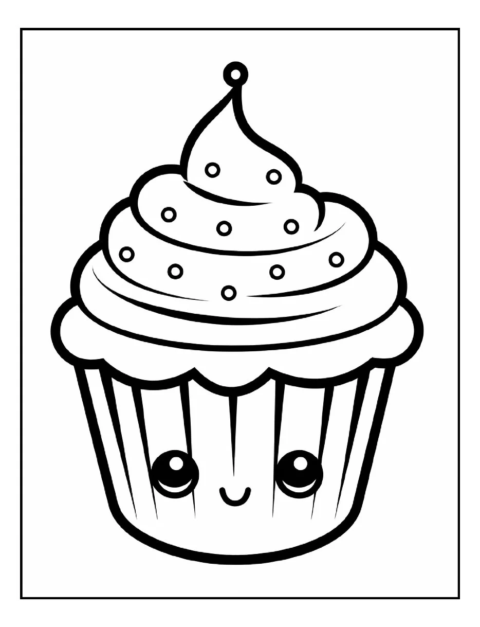 Desenhos de Cupcake para colorir 14