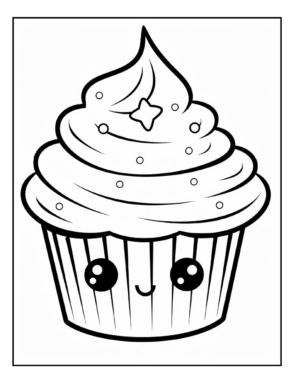 Desenhos de Cupcake para colorir 16