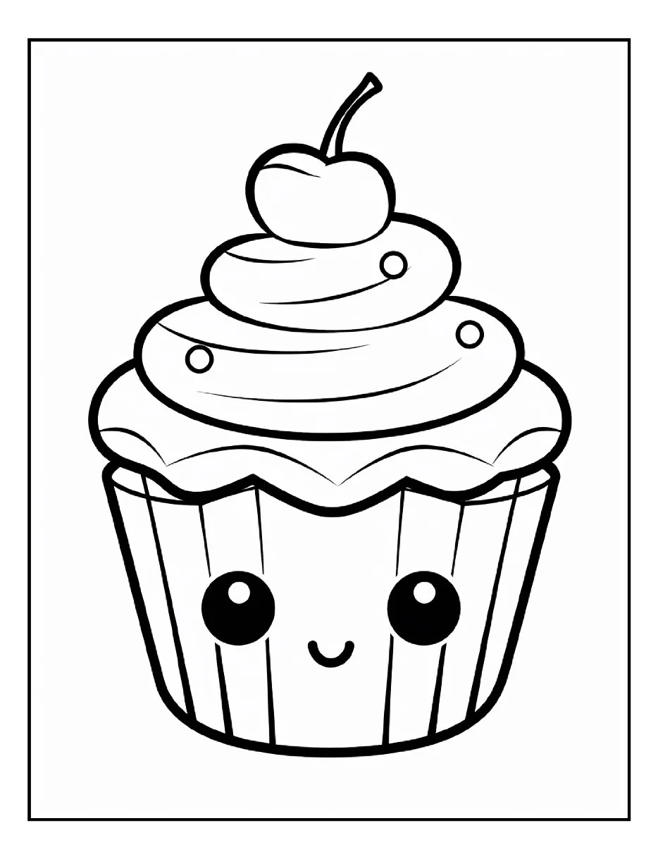 Desenhos de Cupcake para colorir 18
