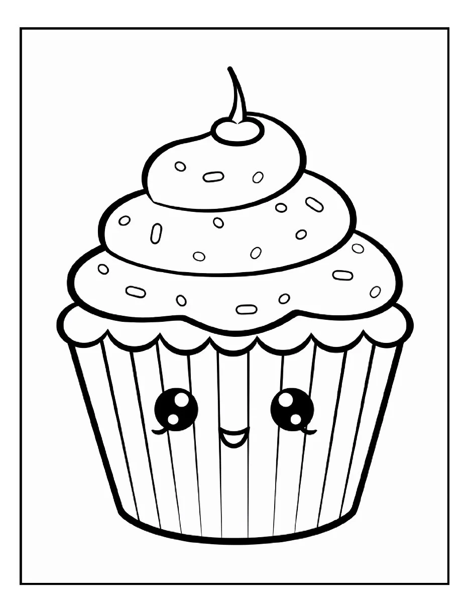 Desenhos de Cupcake para colorir 19