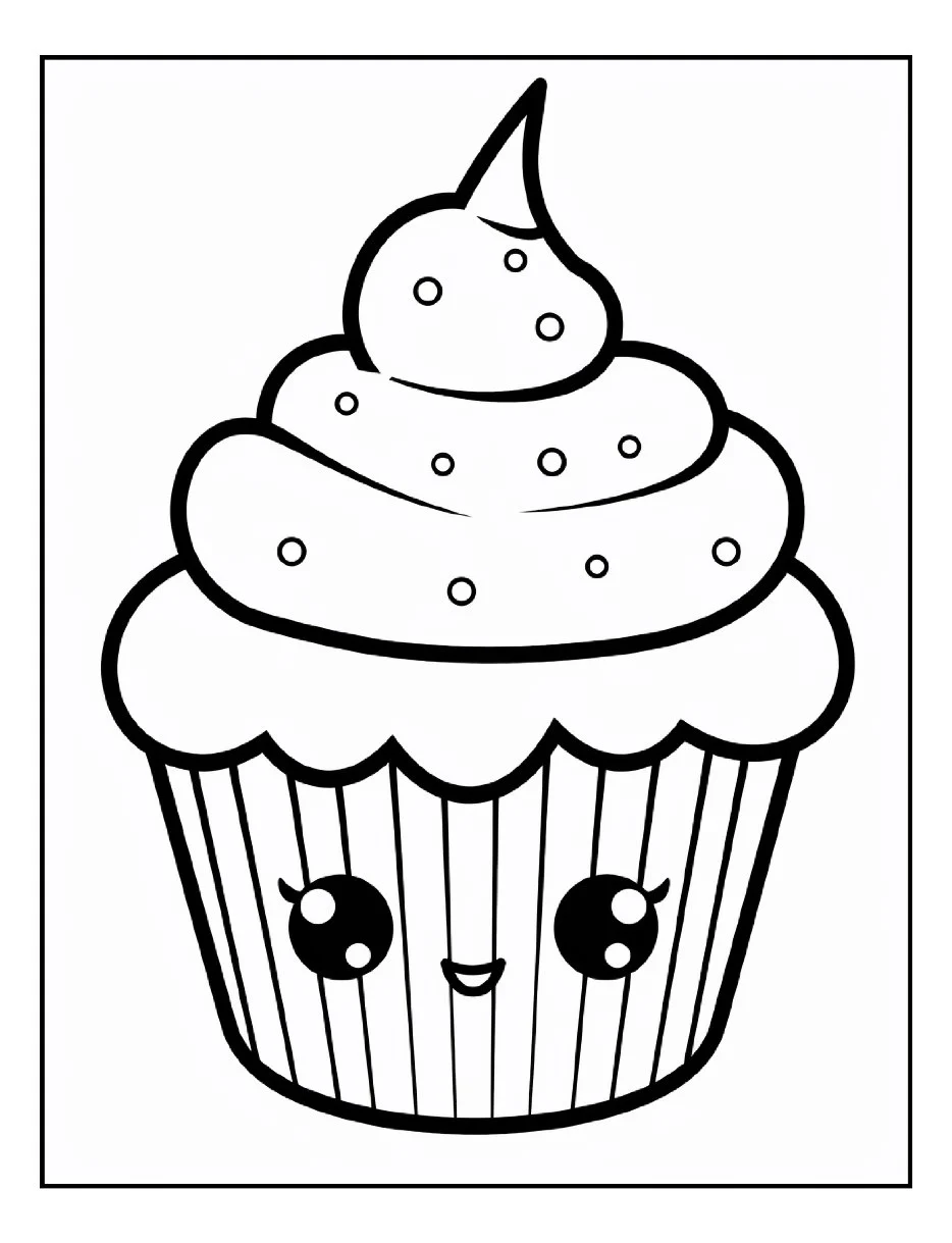 Desenhos de Cupcake para colorir 2