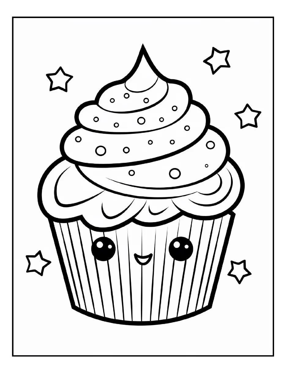 Desenhos de Cupcake para colorir 20
