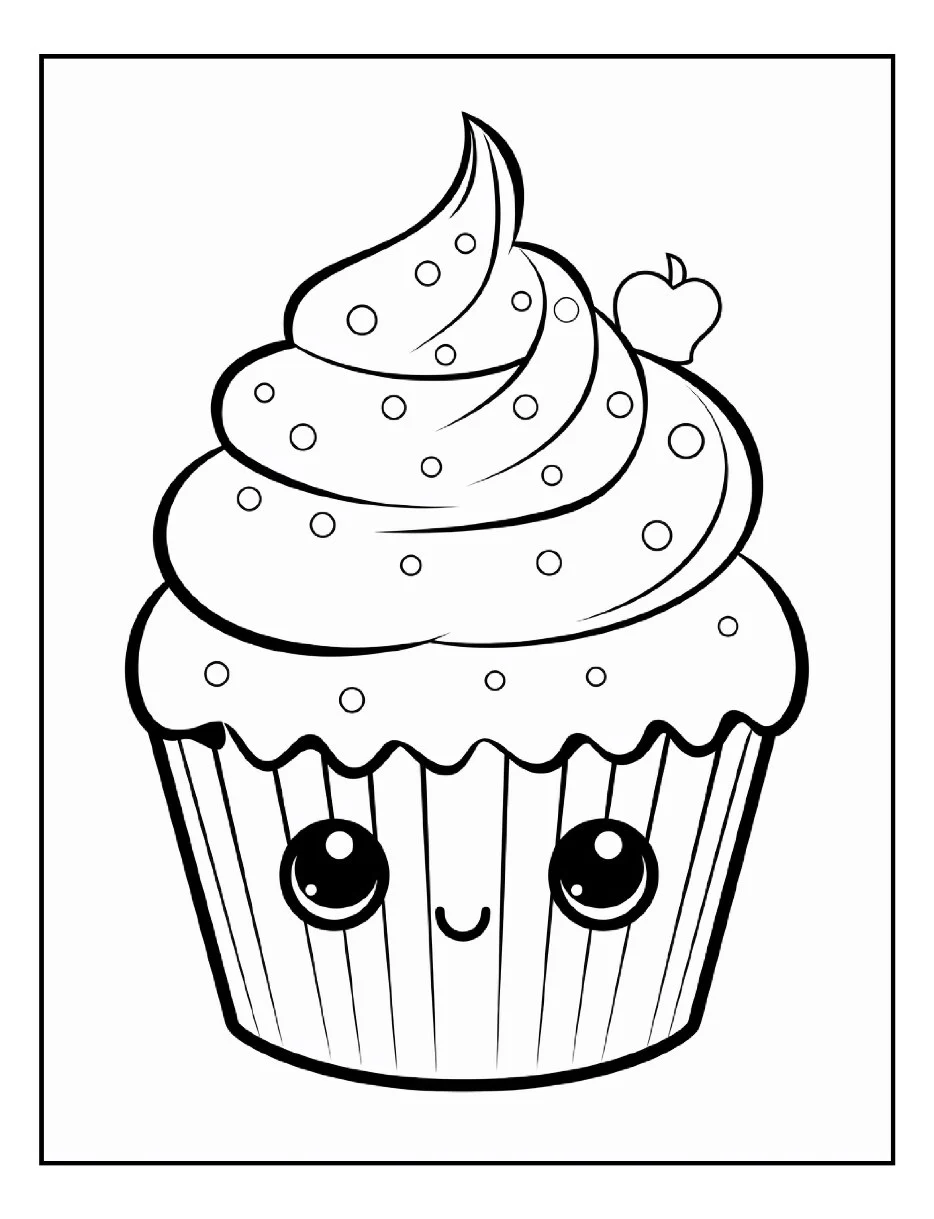 Desenhos de Cupcake para colorir 21