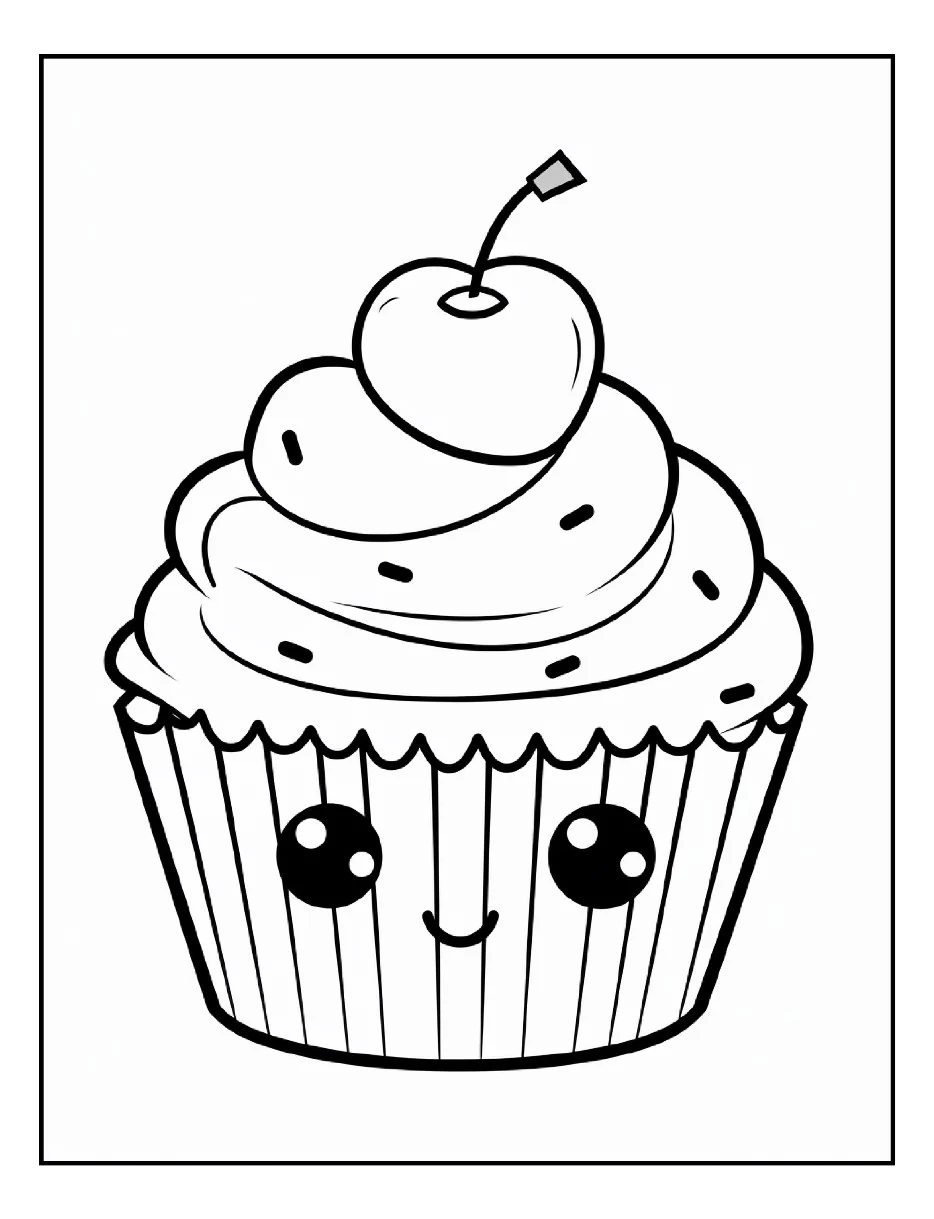 Desenhos de Cupcake para colorir 22