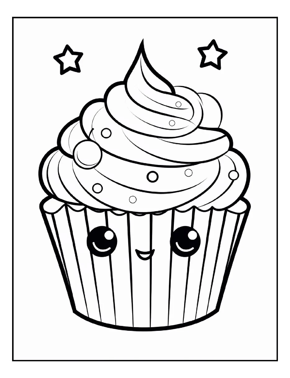 Desenhos de Cupcake para colorir 23