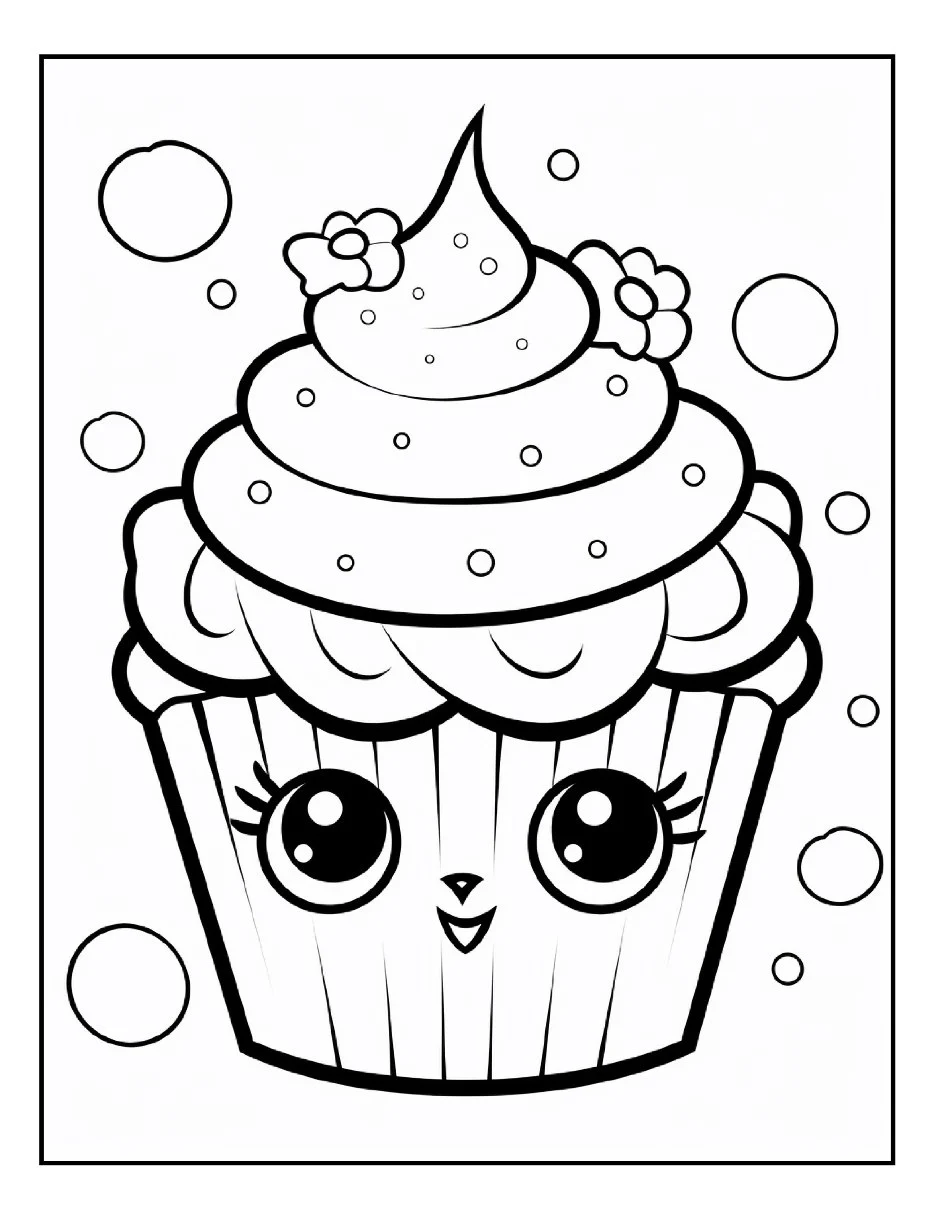 Desenhos de Cupcake para colorir 26