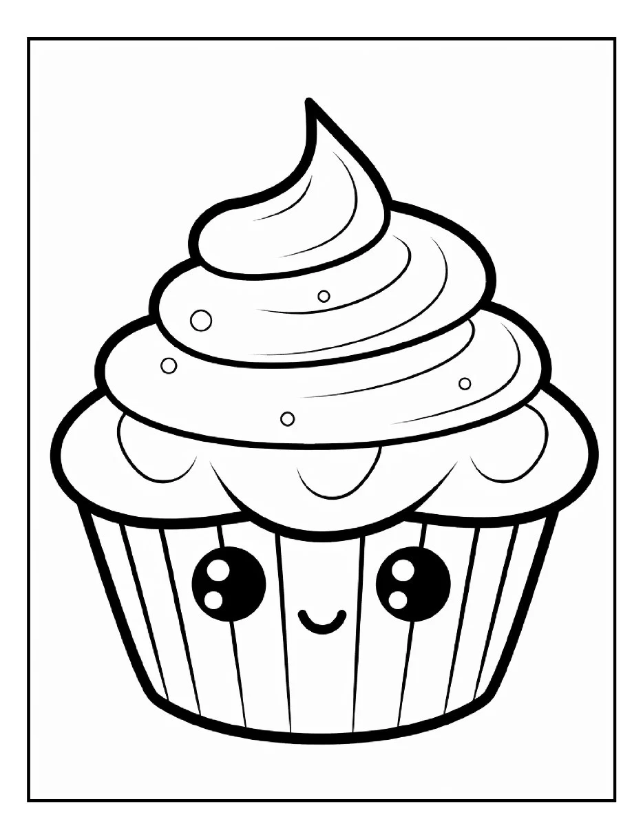 Desenhos de Cupcake para colorir 3