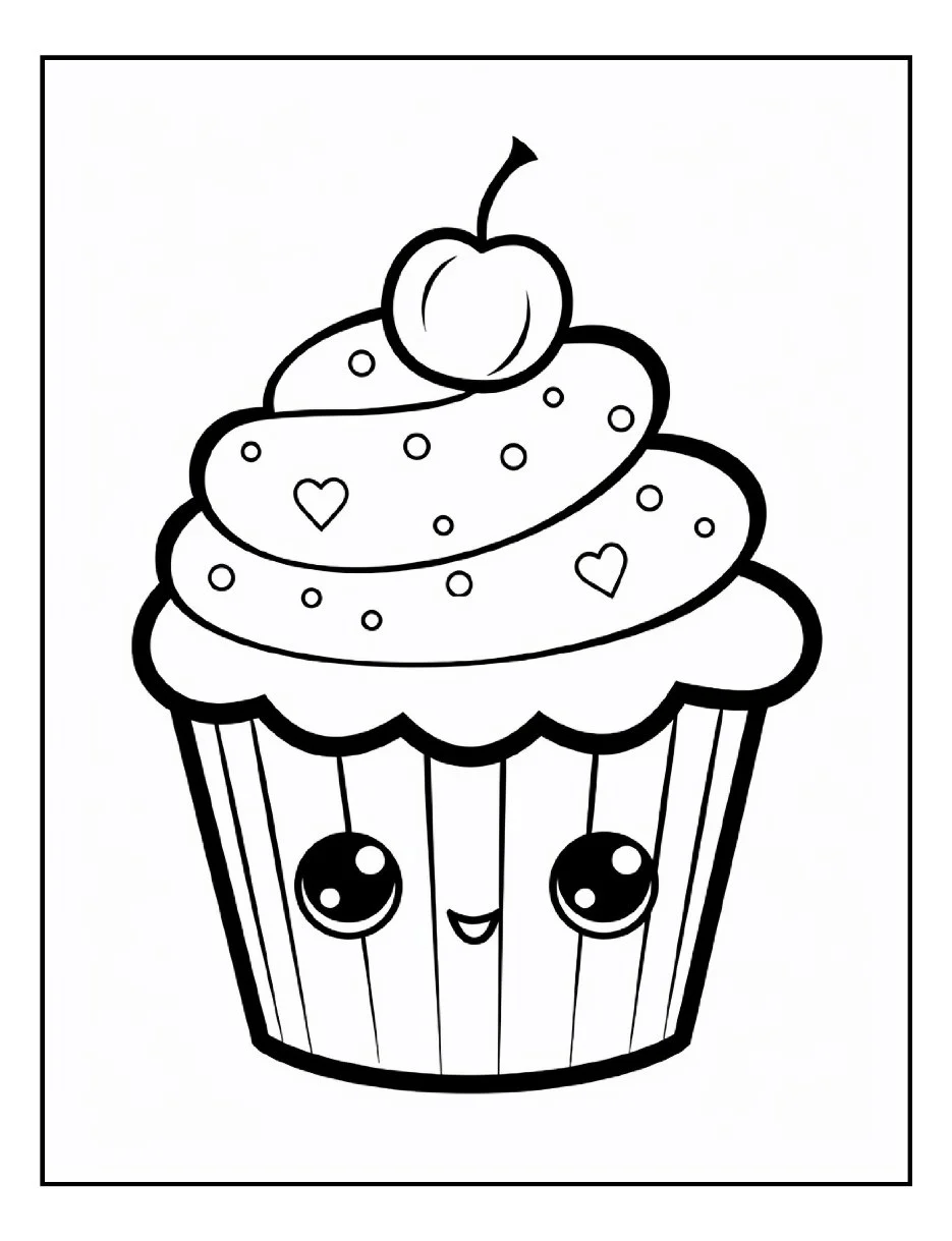 Desenhos de Cupcake para colorir 32