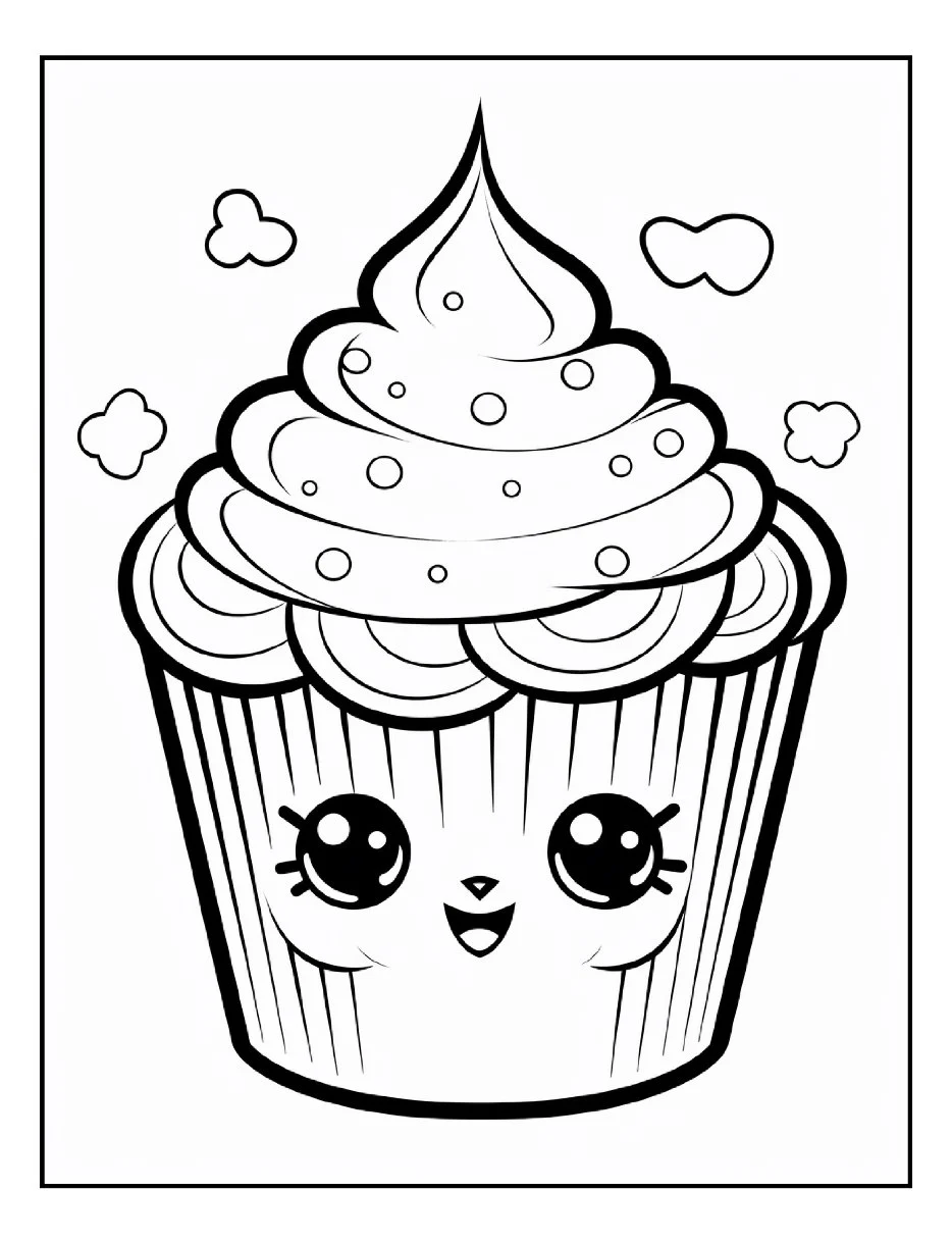 Desenhos de Cupcake para colorir 33