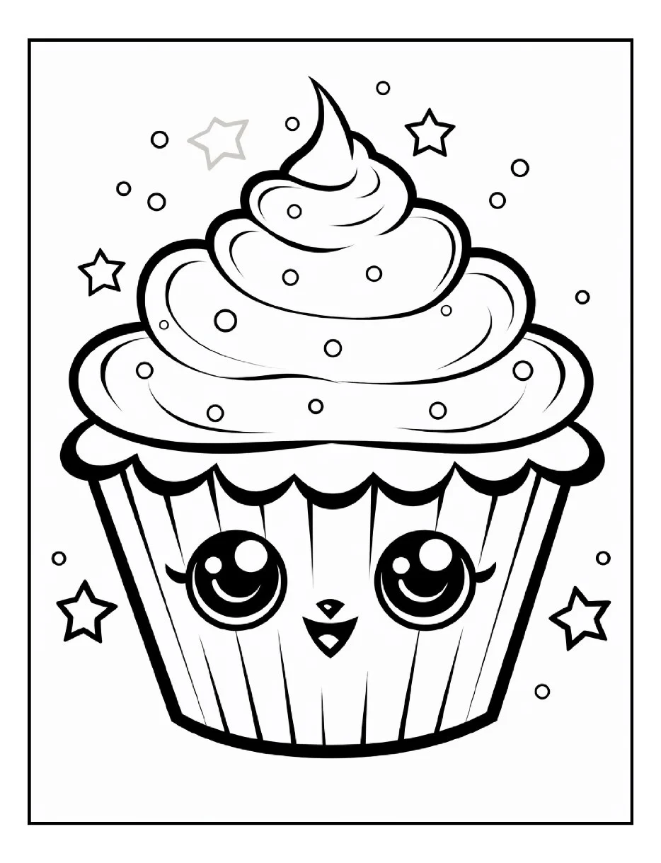 Desenhos de Cupcake para colorir 34