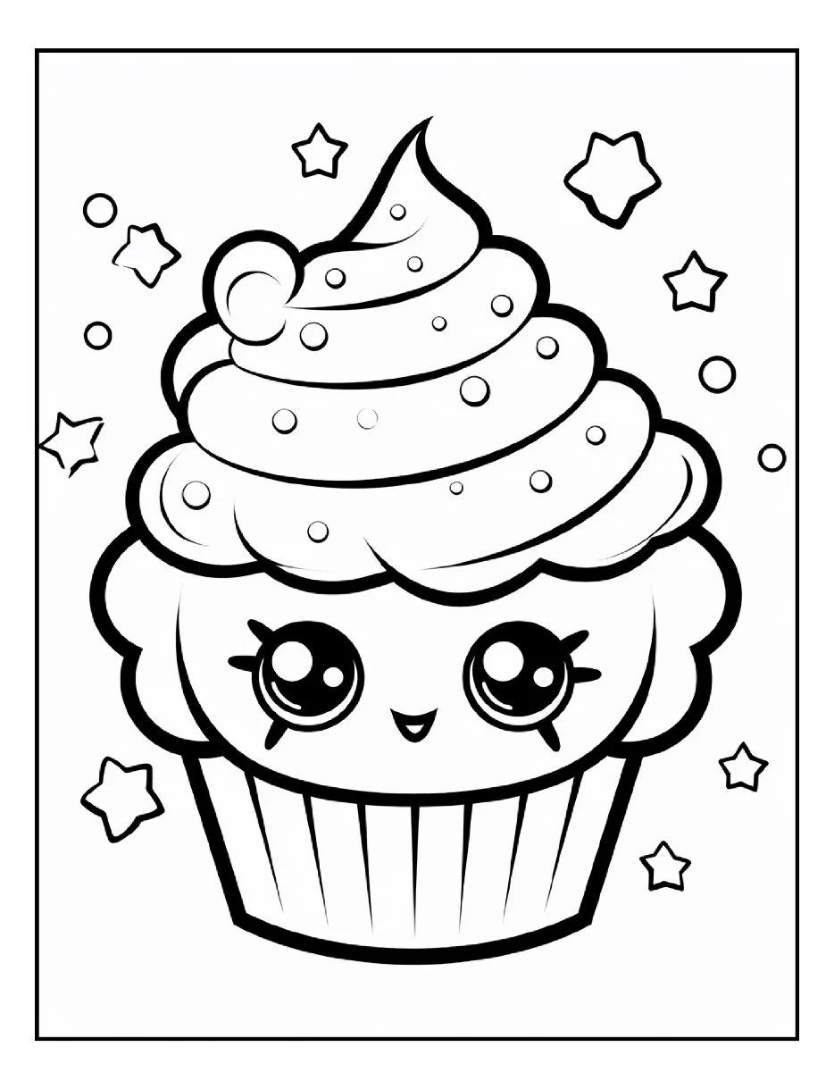 Cupcake para colorir