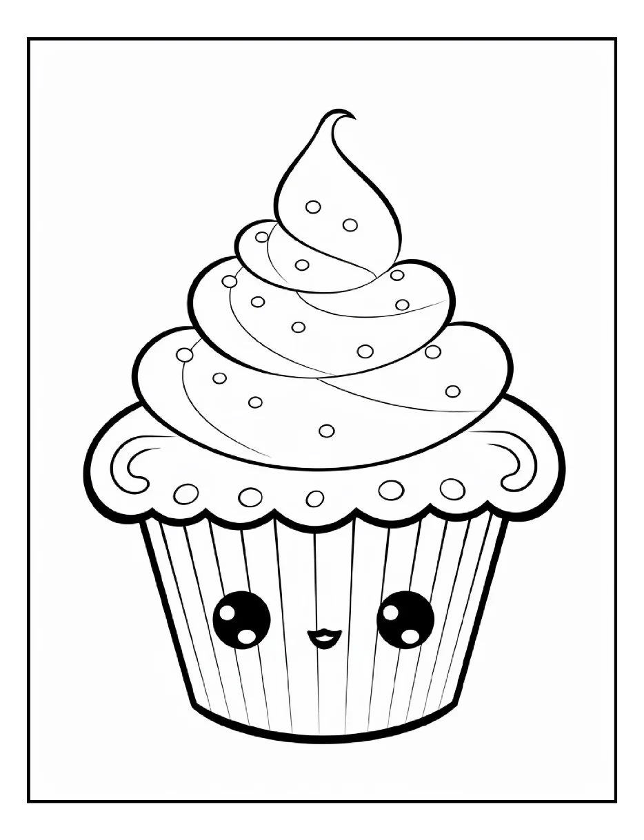 Desenhos de Cupcake para colorir 4