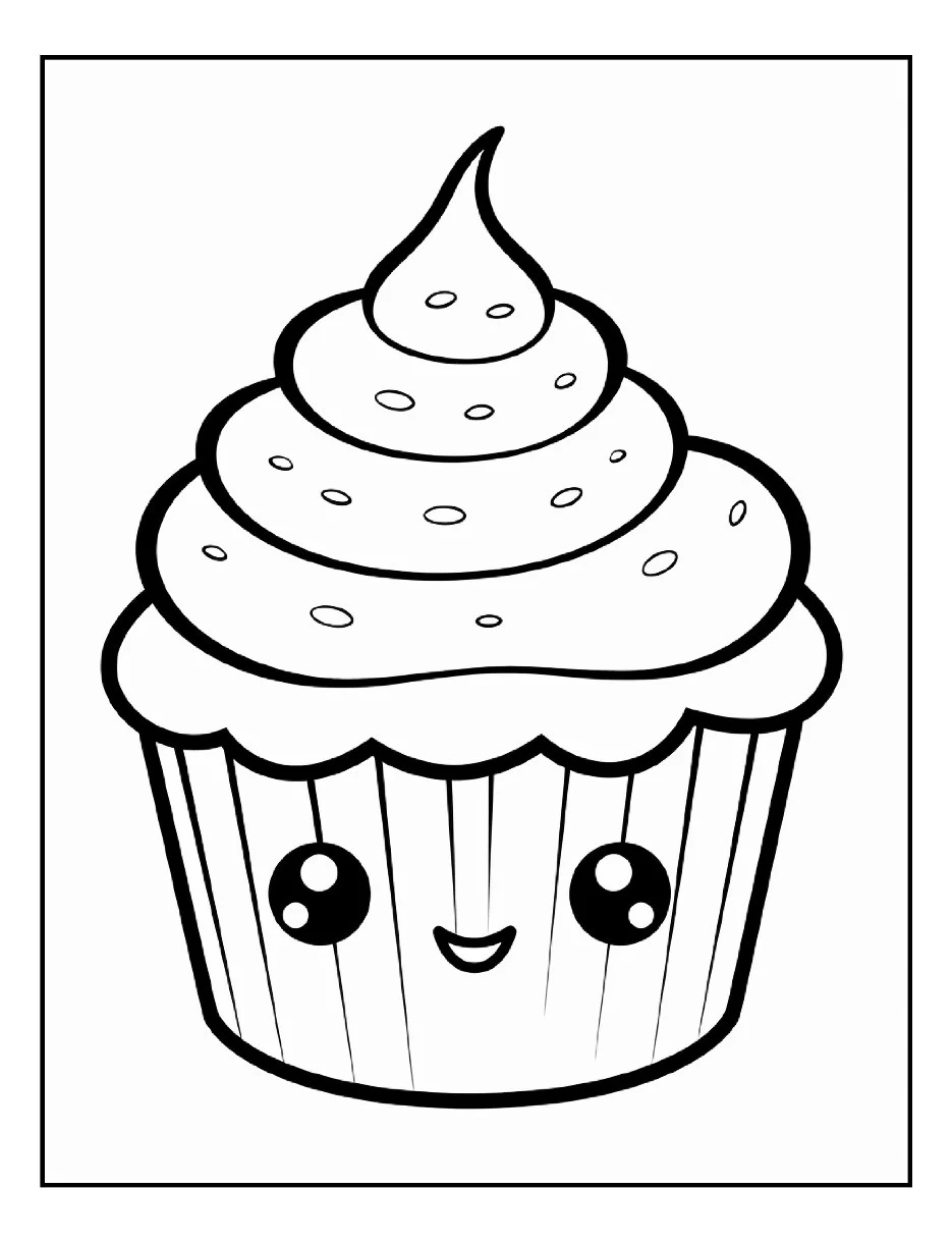 Desenhos de Cupcake para colorir 5