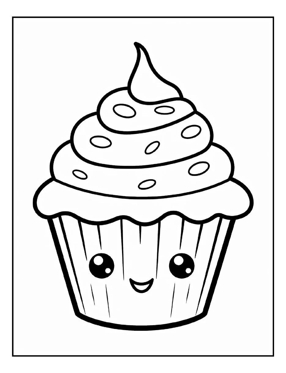 Desenhos de Cupcake para colorir 6