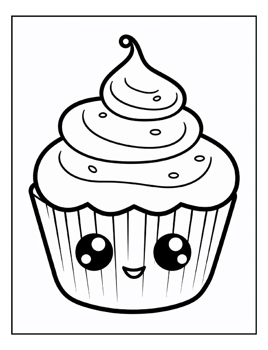 Desenhos de Cupcake para colorir 7