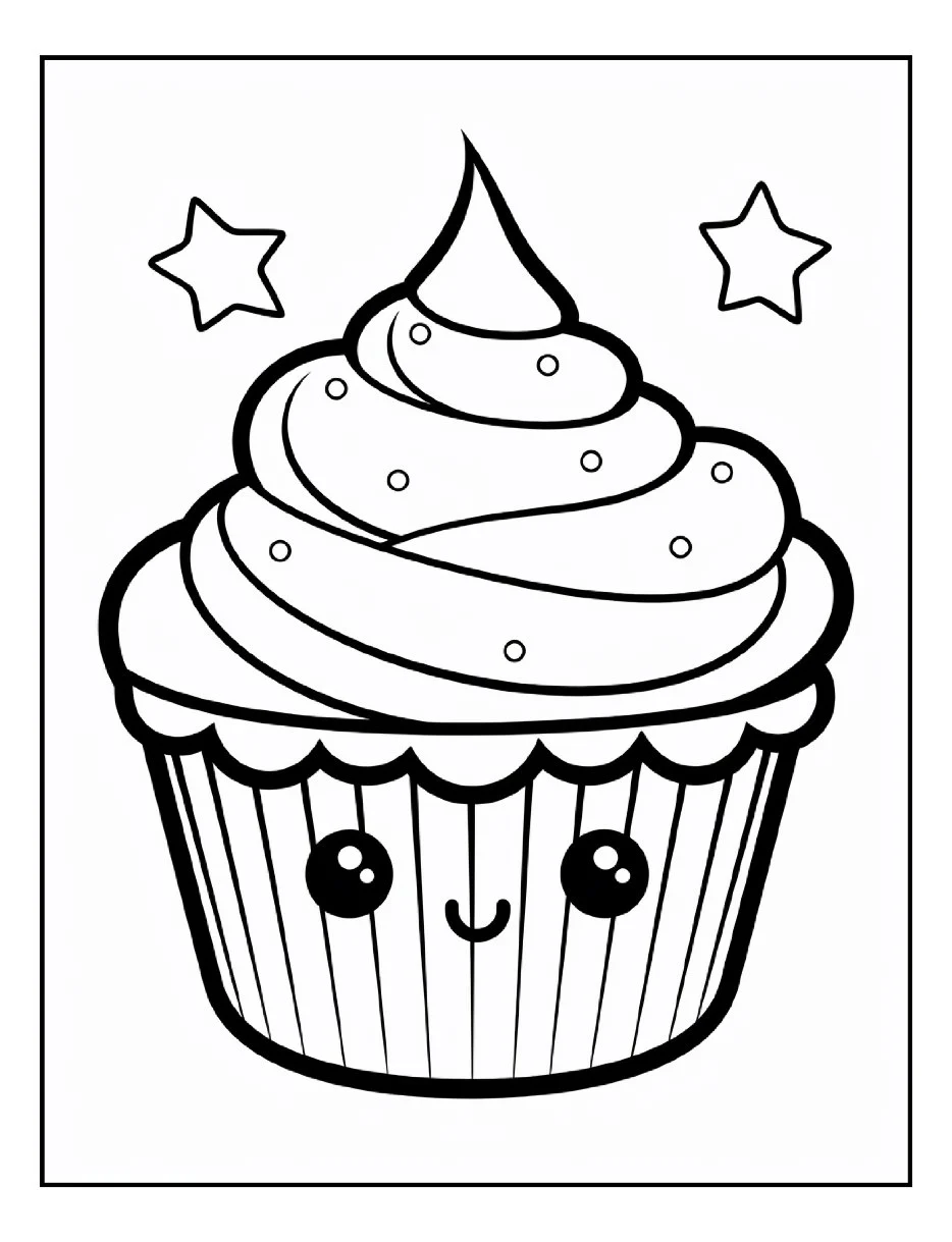 Desenhos de Cupcake para colorir 8