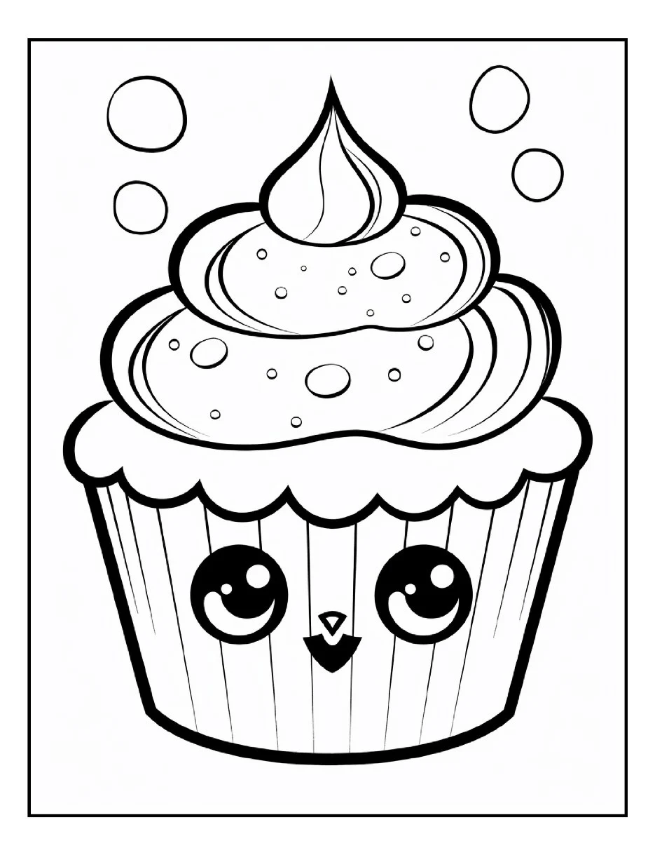 Desenhos de Cupcake para colorir 9