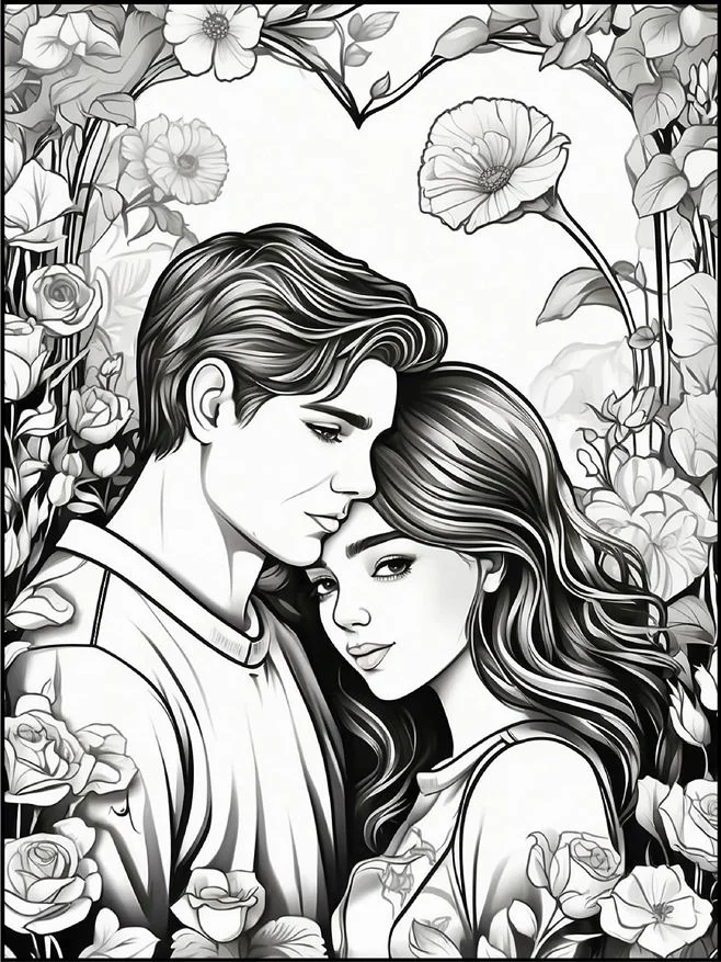 Desenhos de Dia dos Namorados para colorir 24