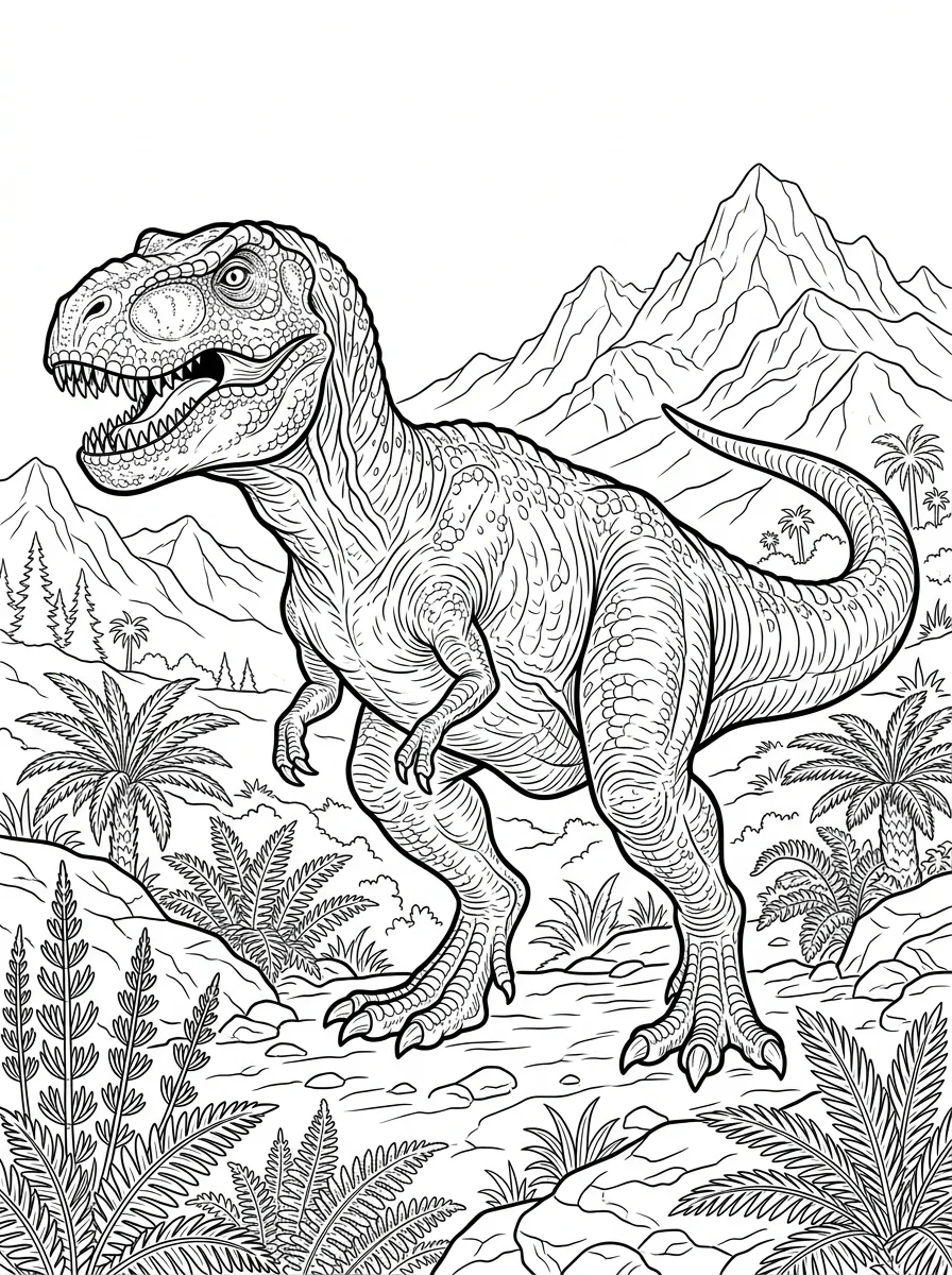 Desenhos de Dinossauro Realista para colorir 100