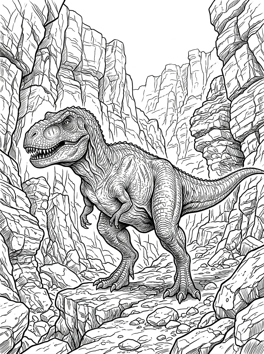Desenhos de Dinossauro Realista para colorir 101