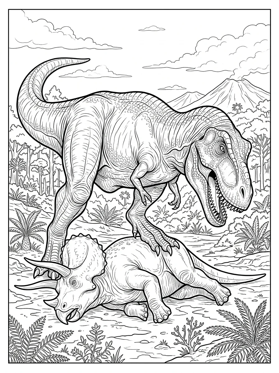 Desenhos de Dinossauro Realista para colorir 103