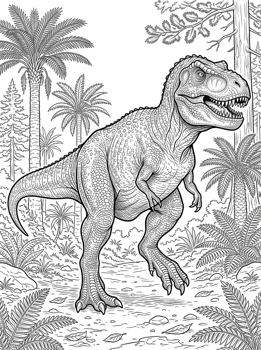 Desenhos de Dinossauro Realista para colorir 104