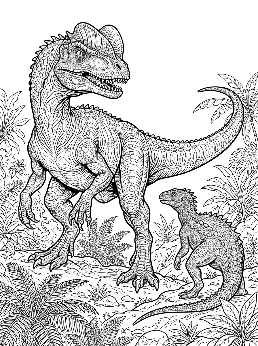 Desenhos de Dinossauro Realista para colorir 35