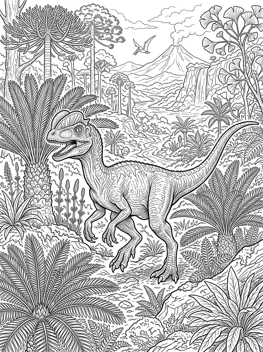 Desenhos de Dinossauro Realista para colorir 36