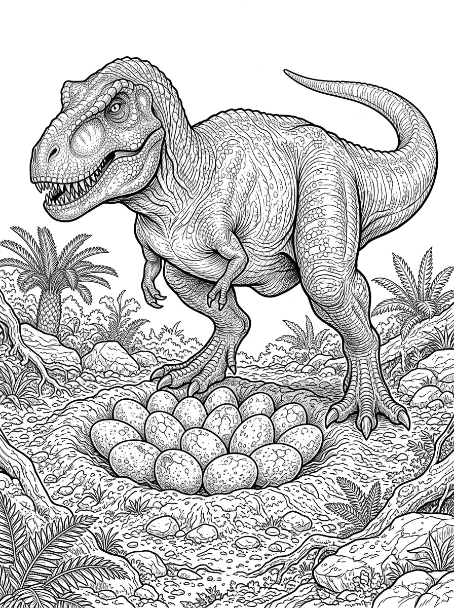 Desenhos de Dinossauro Realista para colorir 45
