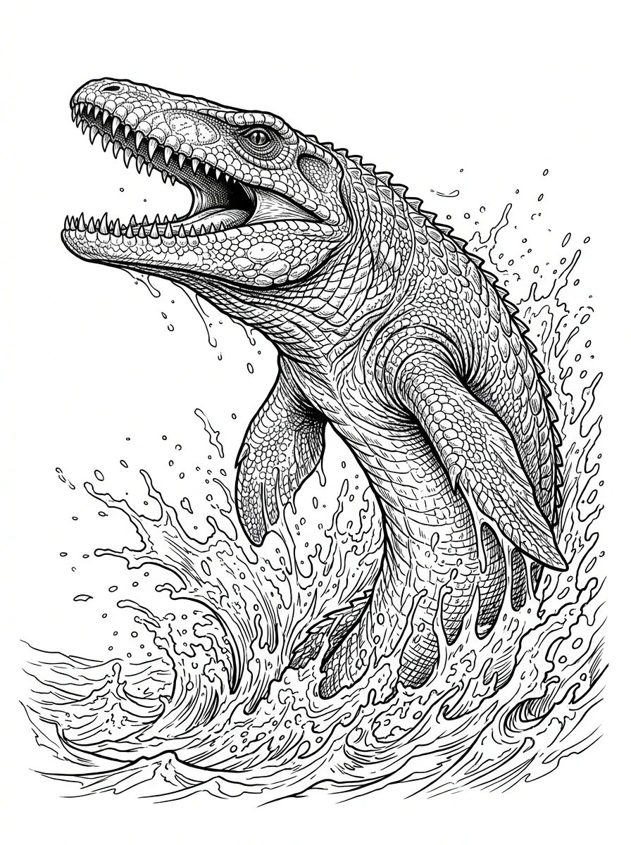 Desenhos de Dinossauro Realista para colorir 49
