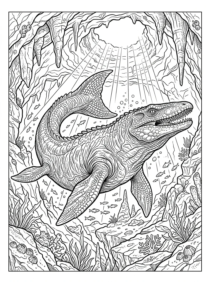 Desenhos de Dinossauro Realista para colorir 50