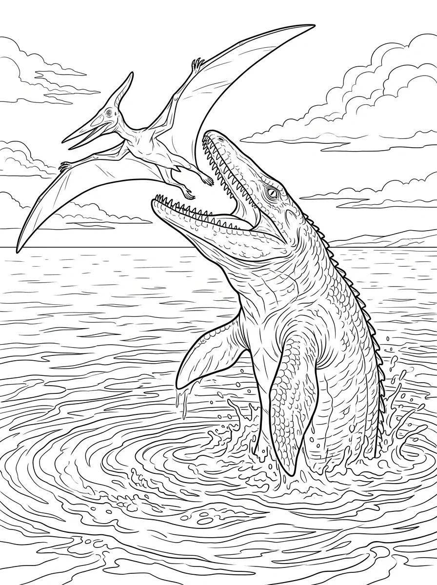Desenhos de Dinossauro Realista para colorir 52