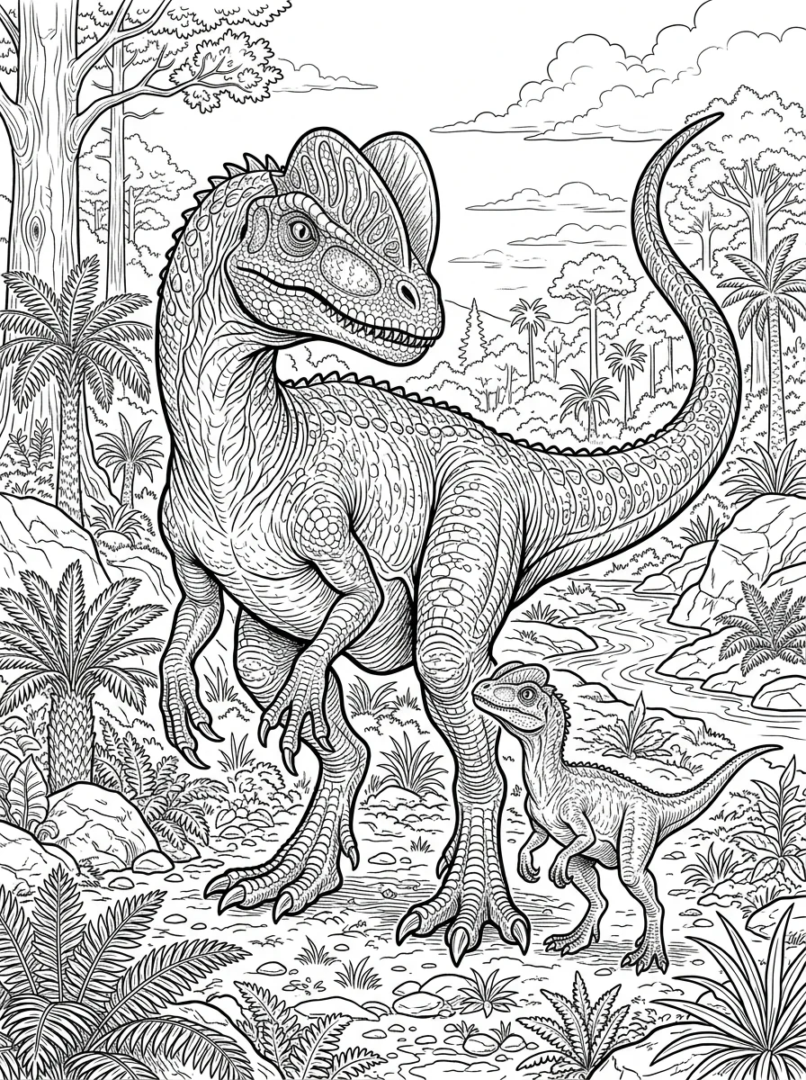 Desenhos de Dinossauro Realista para colorir 54