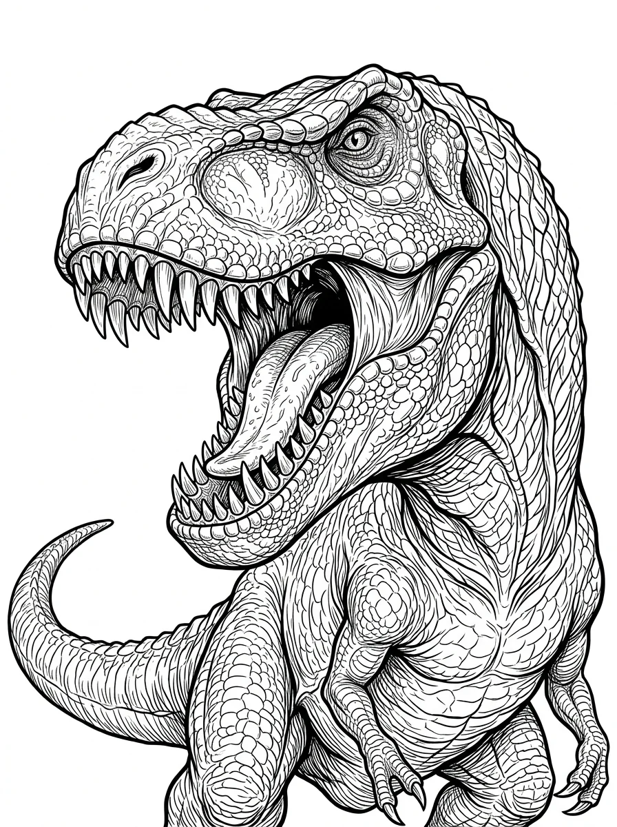Desenhos de Dinossauro Realista para colorir 74
