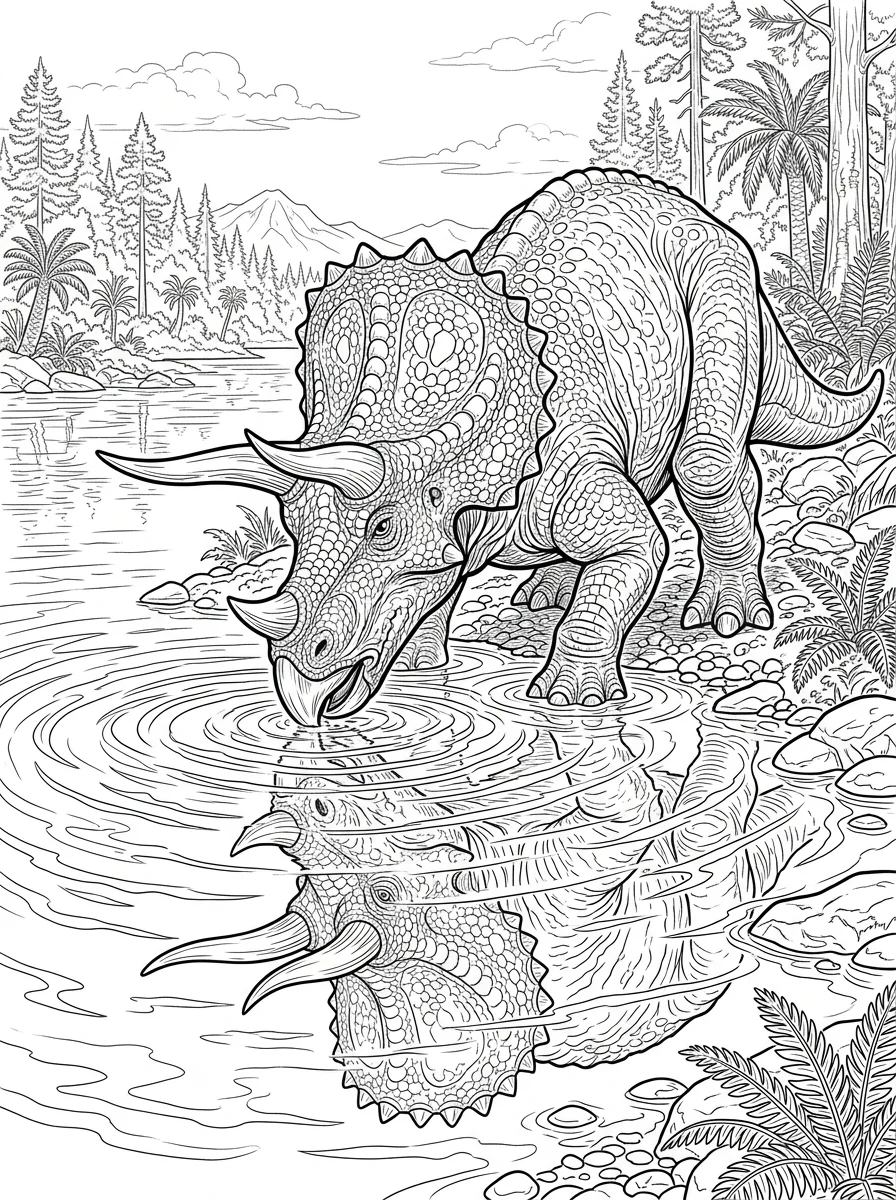 Desenhos de Dinossauro Realista para colorir 75
